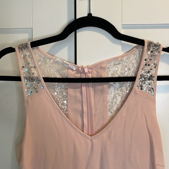 Nordstrom Baby Pink Blush Sequin Dress - Size Medium - Picture 2 of 5